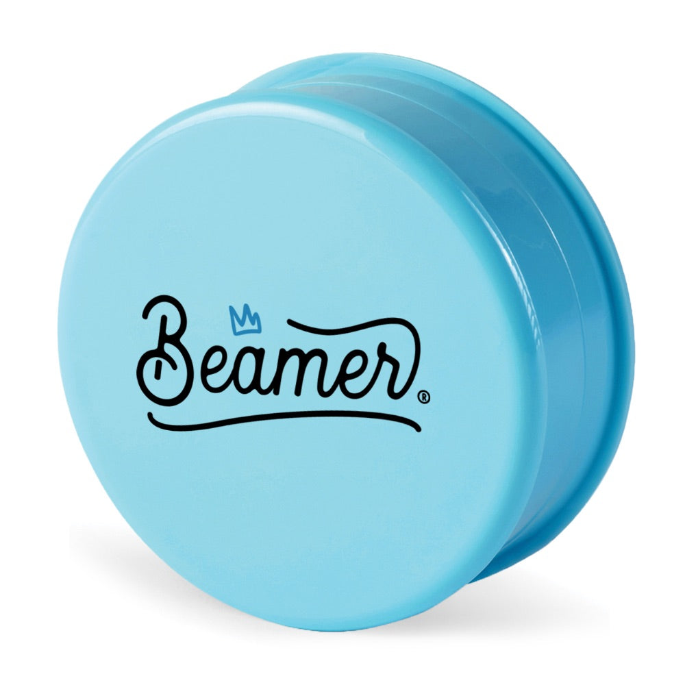Beamer 63mm Crown Logo Design Virgin Acrylic Grinder | Sky Blue