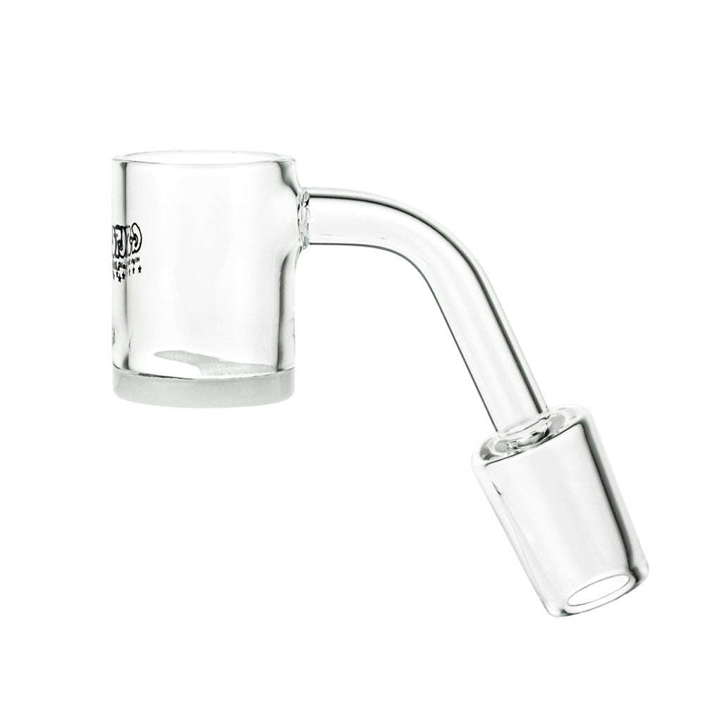 G-Spot Glass Male Quartz Banger with Sintered Base 45 degrees angle | 14.5mm - Side View