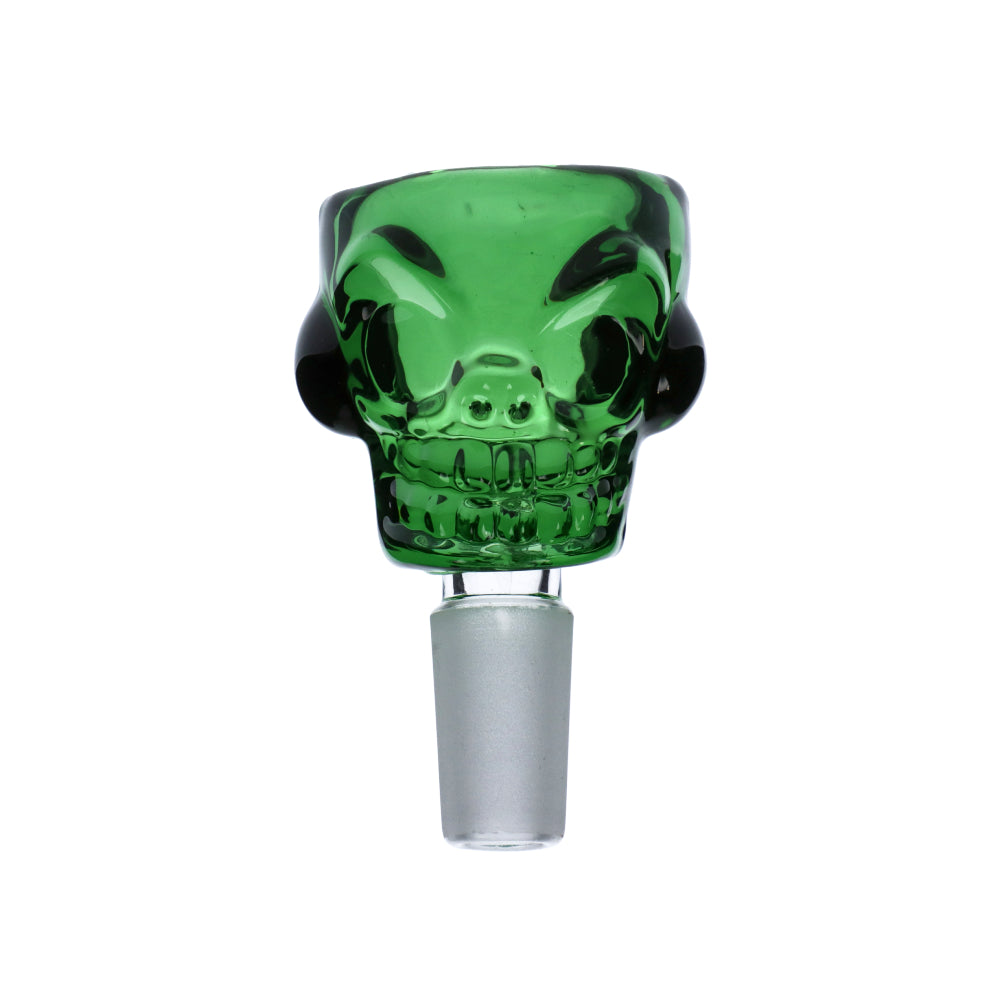 Colored Glass Skull Male Bowl | 14.5mm