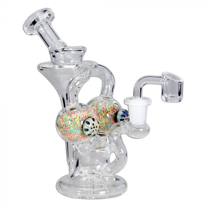 Black Leaf Glow in the Dark Recycler Dab Rig main product photo