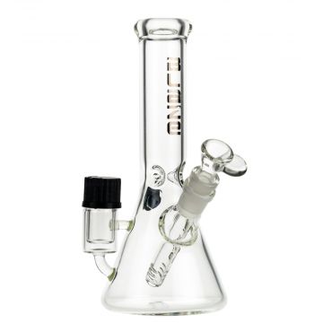 Blaze Glass Beaker Ice Bong with Integrated Stash Compartment - Side View 1