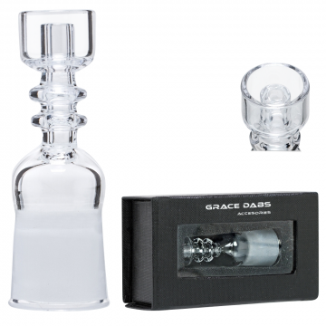 Grace Glass - Ribbed Chess piece Quartz Nail for Oils and Concentrates - Female joint - 14.5mm 