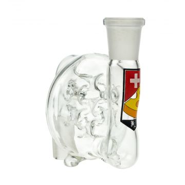 Black Leaf Swiss Cheese Perc Precooler with 90 Degree Joint