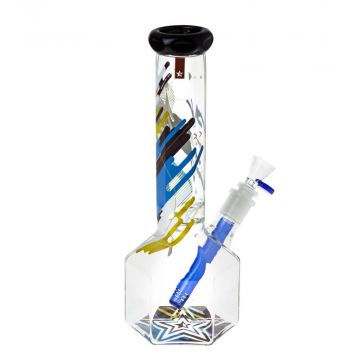 Famous Design Octagon Bong | 12 Inch | side view 1