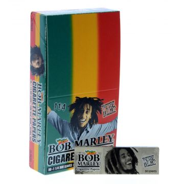 Bob Marley - 1 1/4 Hemp Rolling Papers - Box of 25 Packs
