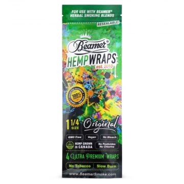 Beamer Vegan Hemp Wraps | 4 Pack | 1 1/4 size
