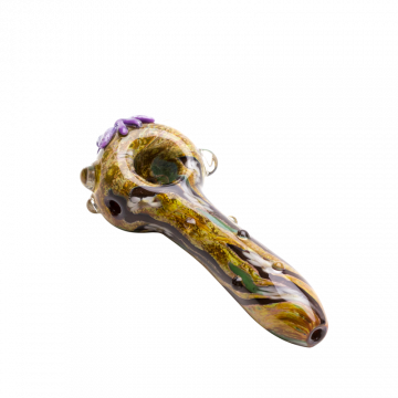 Empire Glassworks Viola Butterfly Spoon Pipe | 4 Inch | side view 1