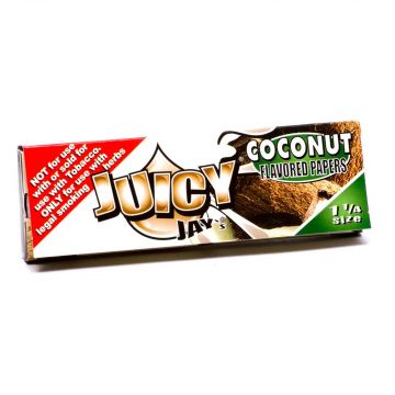 Juicy Jay's Coconut Regular Size Rolling Papers - Box of 24 Packs 
