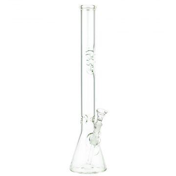 G-Spot Glass Beaker Ice Bong with Flame Polished Logo | 55cm - Side View 1