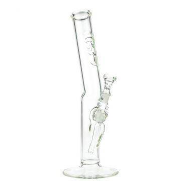 G-Spot Glass Blitz Bong with Flame Polished Logo | 40cm - Side View 1
