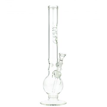 G-Spot Glass Bubble Ice Bong with Flame Polished Logo | 50cm - Side View 1