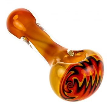 G-Spot Inside-Out Glass Spoon Pipe with Reversals