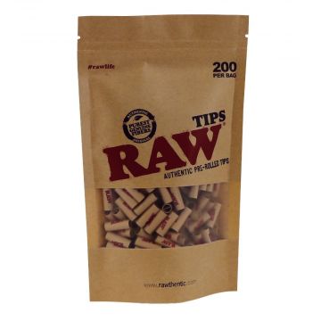 RAW Pre-Rolled Filter Tips | Bag of 200 
