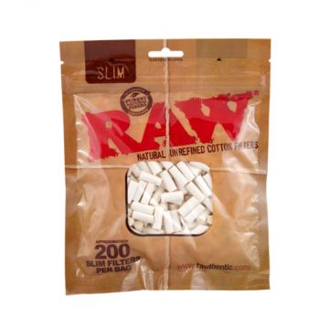 RAW Slim Cotton Filter Tips | Bag of 200 
