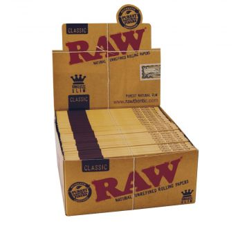 RAW Classic King Size Slim Rolling Papers | Box