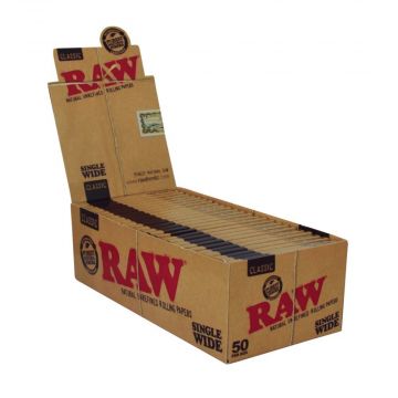 Raw Single Wide Single Window Rolling Papers | Box