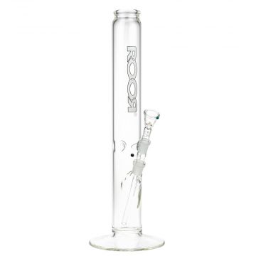 ROOR 3.5mm Black & White series | 40cm | Straight Cylinder Ice Bong | 14.5mm - Side View 1