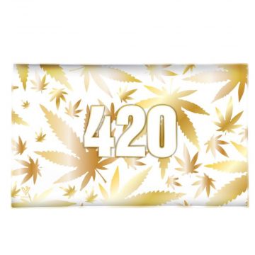 V Syndicate Large Glass Rolling Tray | 420 Gold
