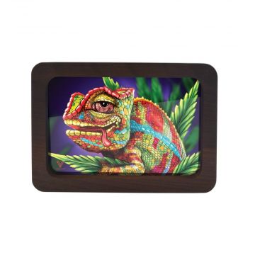 V Syndicate 3D High Def Wood Rolling Tray | Small | Cloud 9 Chameleon