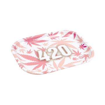 V Syndicate 18x14 Metal Rolling Tray | 420 Pink